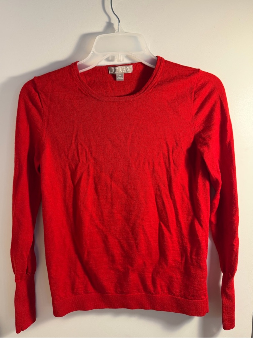 100% Merino Wool red long sleeve